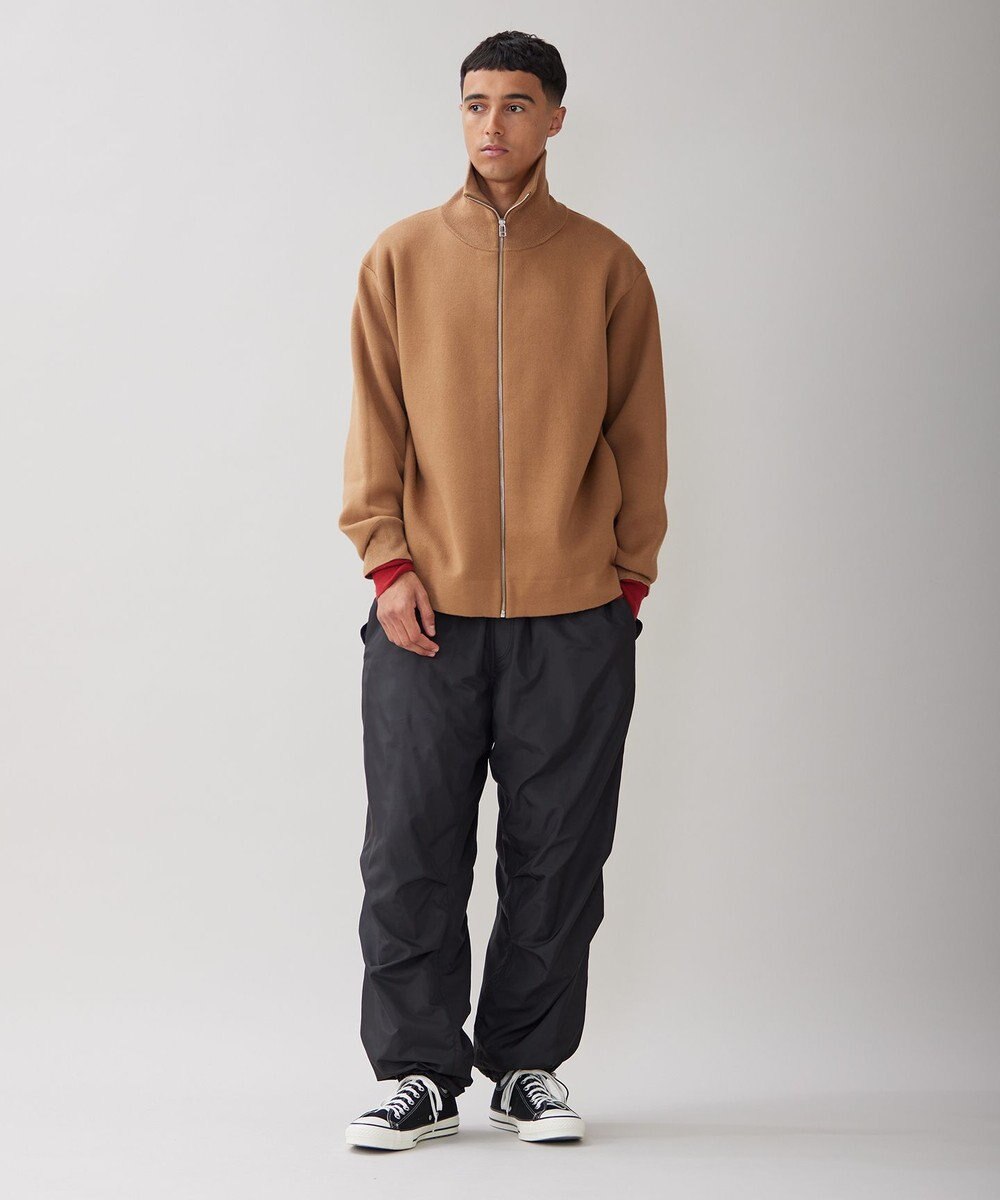 UNFILO MENS 【男女兼用/新色追加】スウェットライク ジップ タートルネックニット [24年秋冬商品] 