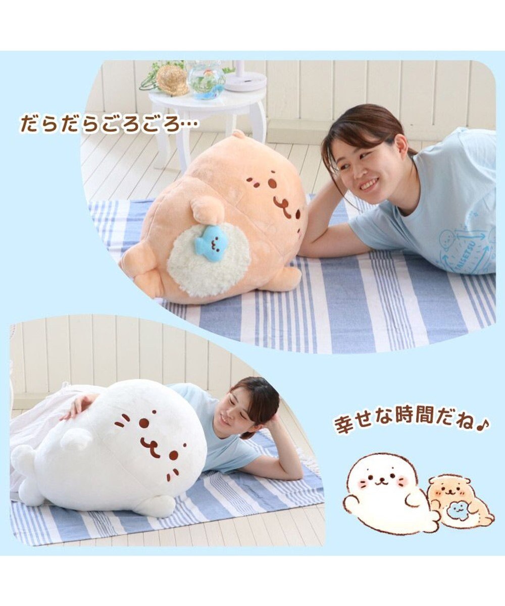 Mother garden しろたん＆らっこいぬ デカ ごろ寝 抱き枕 メガ巾着付きセット シリアルナンバー入り 