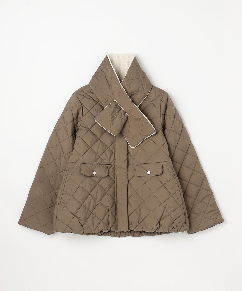 組曲 KIDS 【150-170㎝】マフラー付き中綿キルト アウター 