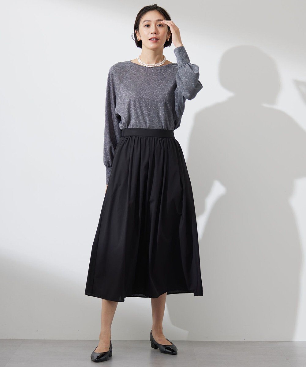 自由区 【洗える】ランダムタック スカート 