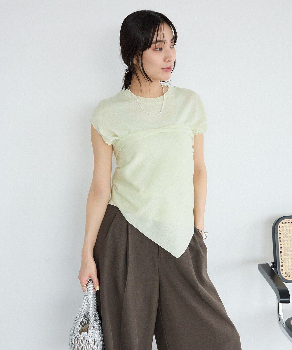 CRAFT STANDARD BOUTIQUE 【2点SET】ストール付きノースリーブニットプルオーバー 