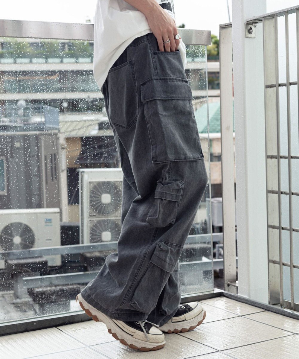 WEGO マルチポケットワイドカーゴパンツ 