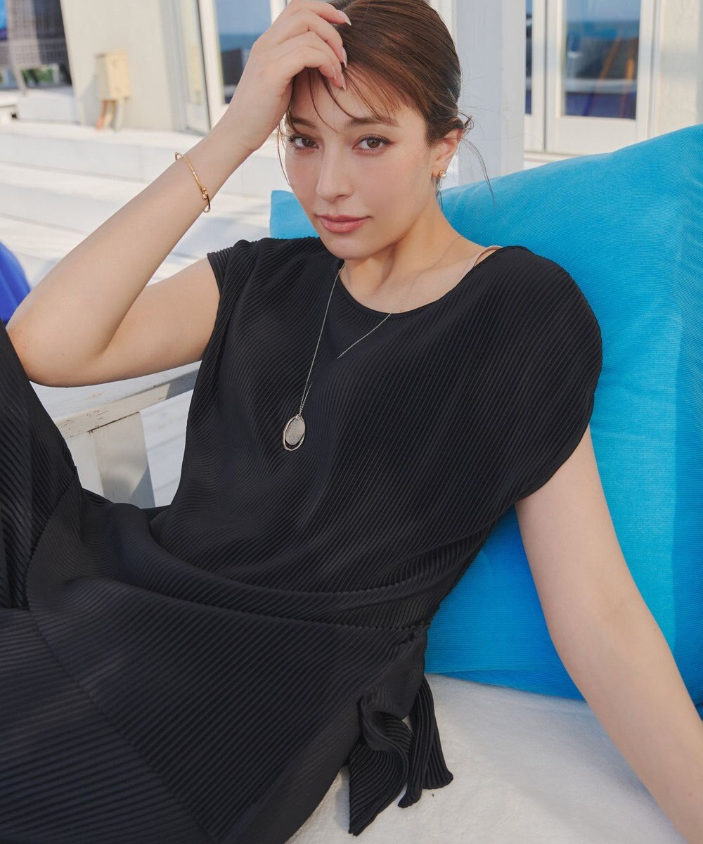 Tiaclasse 【2点セット・新色追加・洗える】クリスタルプリーツセットアップ 