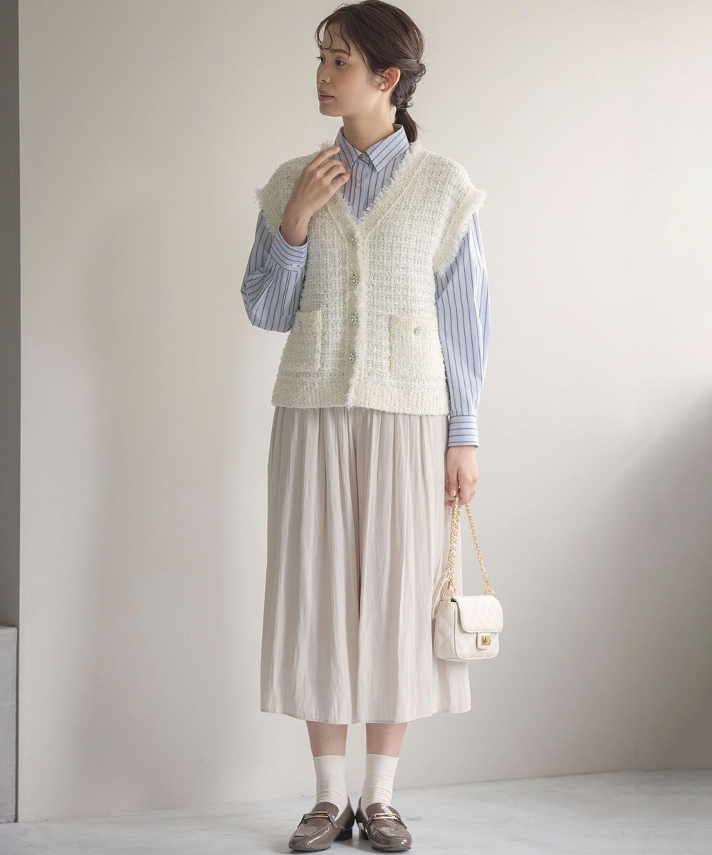 組曲 フリンジニット ベスト 