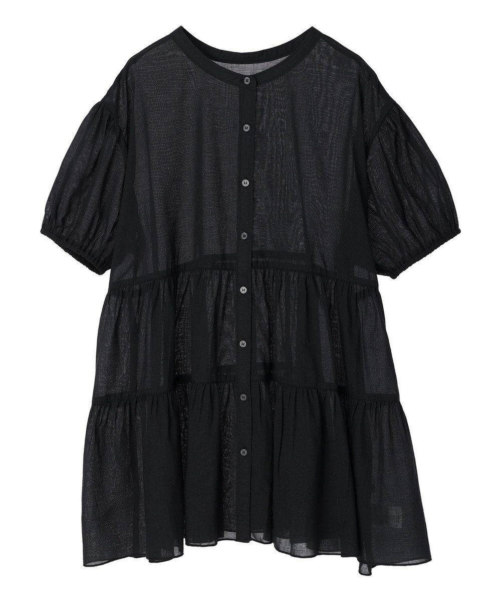 earth music&ecology 綿ローンティアードチュニック 