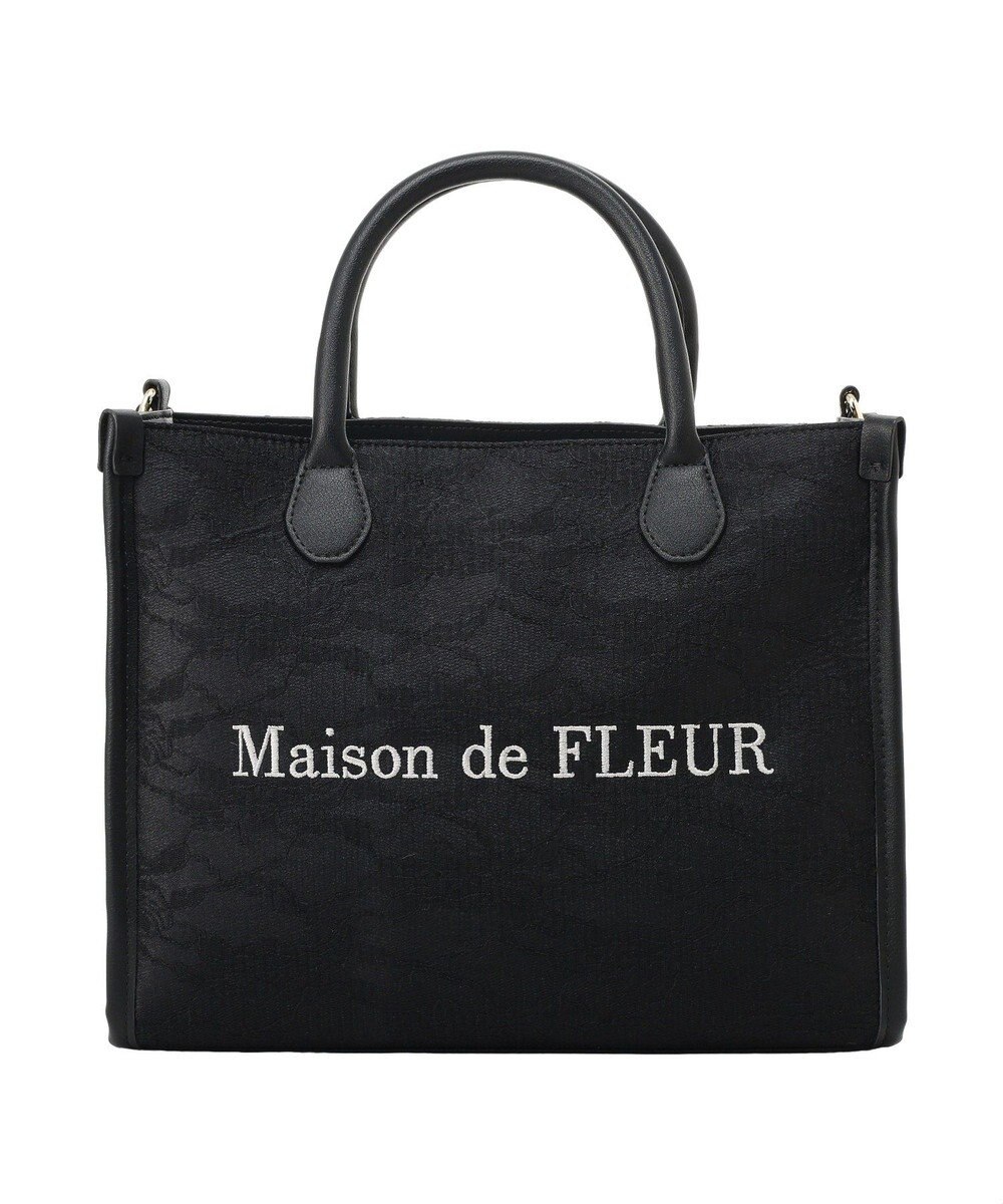Maison de FLEUR レース2Wayトートバッグ 