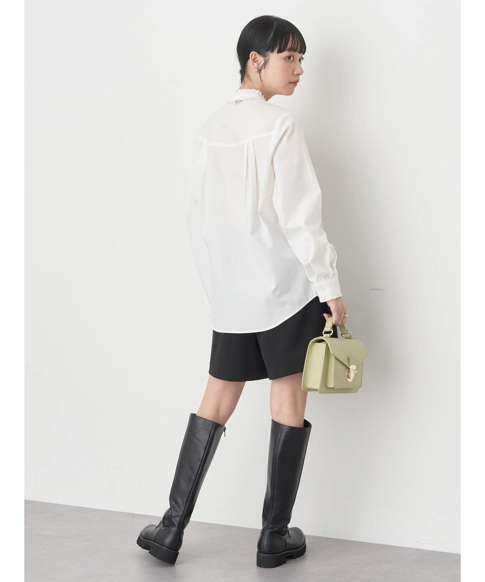 earth music&ecology スタンドフリルシャツ 