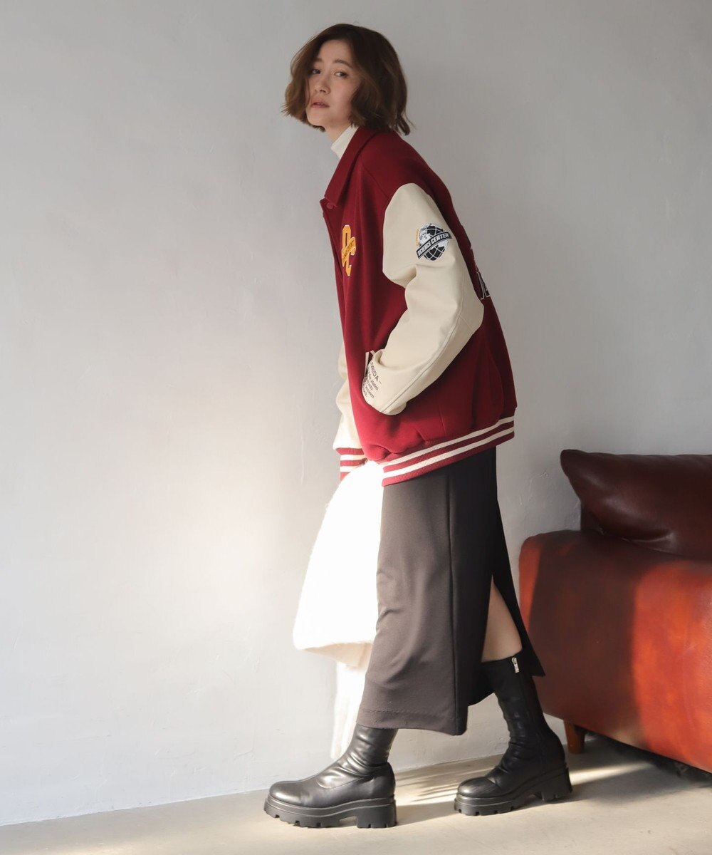 WEGO 【25年秋冬新作/ユニセックス着用ITEM/SMLサイズ展開】メルトンワッペンスタジャン 