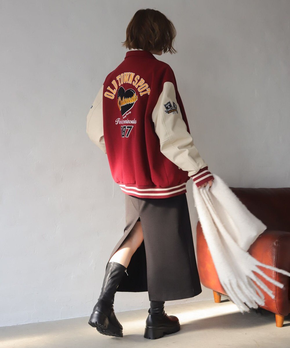 WEGO 【25年秋冬新作/ユニセックス着用ITEM/SMLサイズ展開】メルトンワッペンスタジャン 