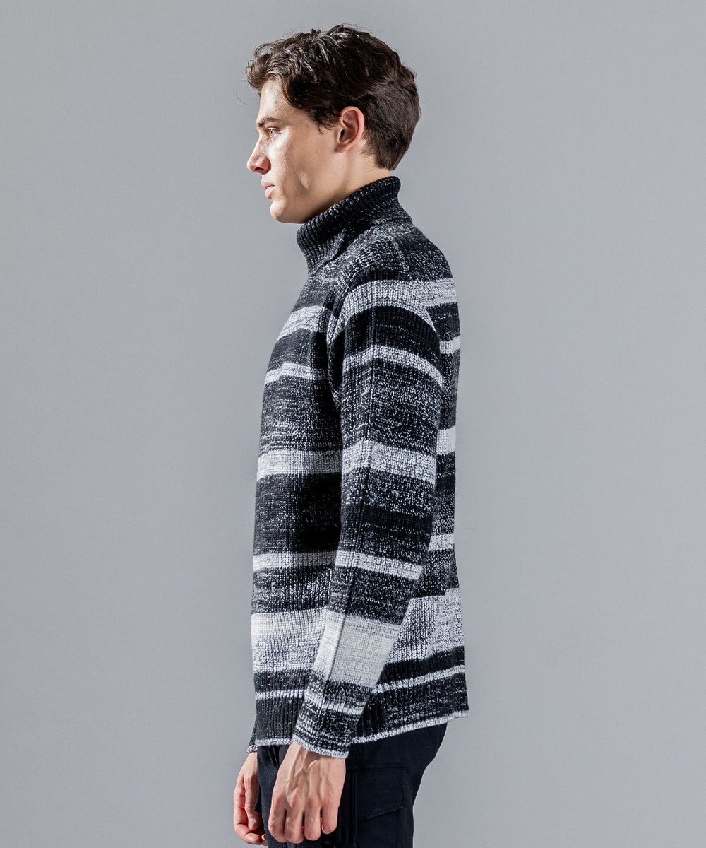 JOSEPH HOMME 【LEON 2月号掲載】グラデーションボーダー　タートルネックニット 