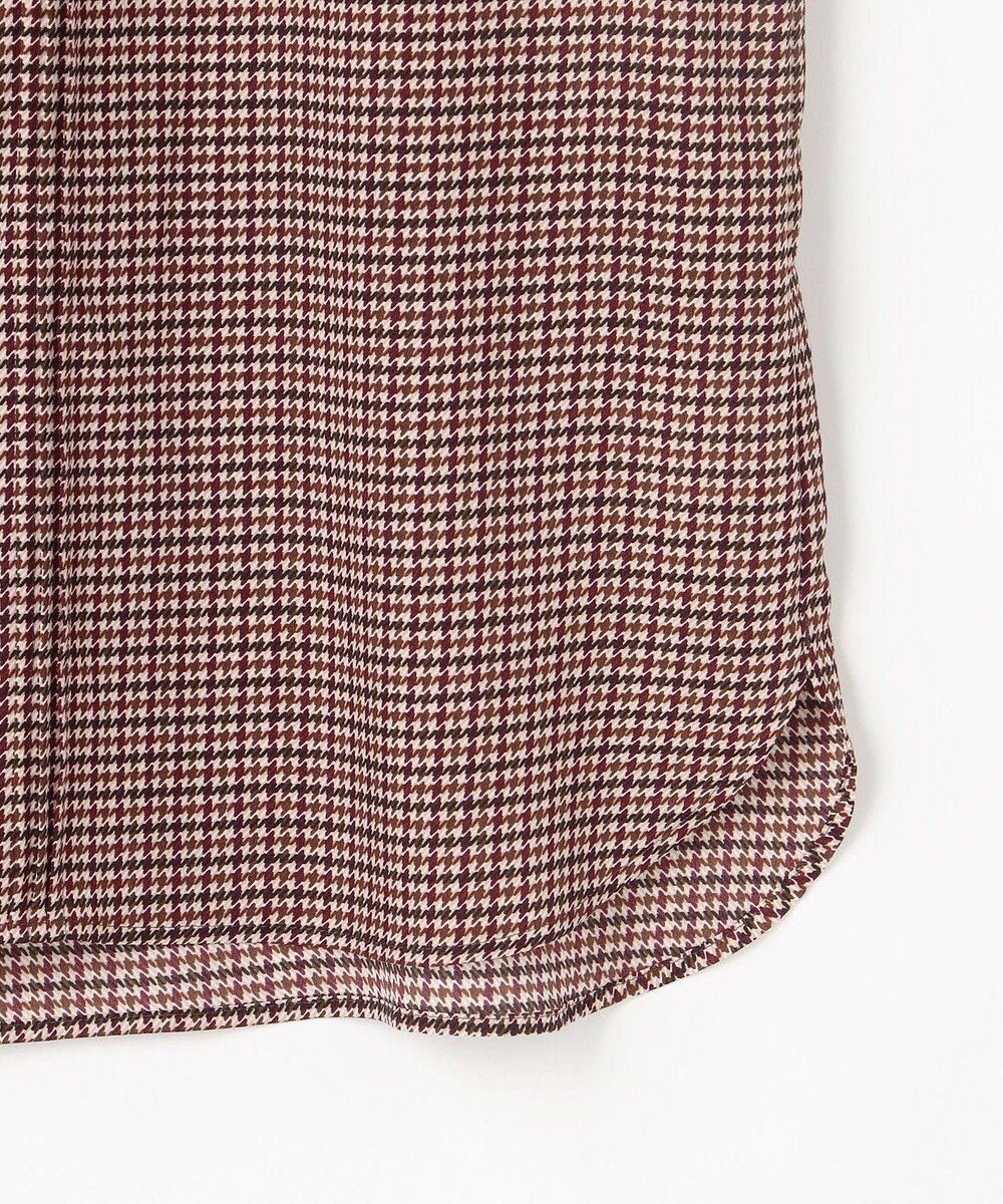 J.PRESS LADIES デシンハウンドトゥースプリント ブラウス 