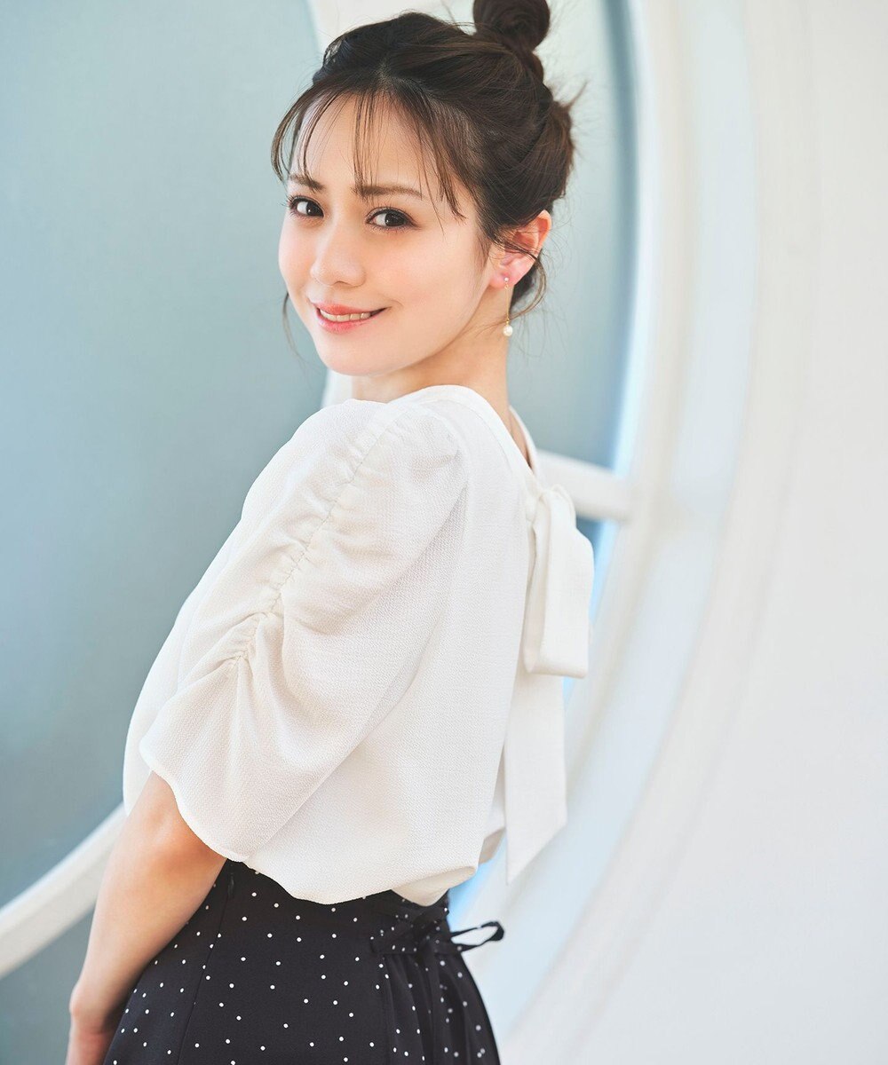 ANY SIS S 【低身長企画】2WAYボウタイ ブラウス 