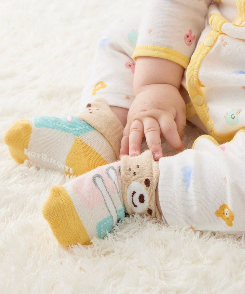MIKI HOUSE HOT BISCUITS 【9-11cm】ベビーソックス　シューズ風 