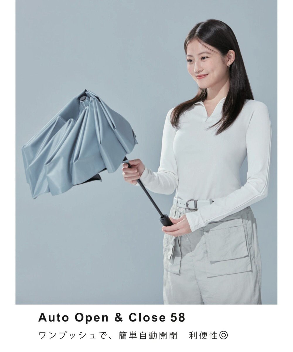MOONBAT 【遮光100％/超軽量/自動開閉】マジで軽い傘 晴雨兼用 折りたたみ日傘 58cm マジカルテックプロテクション 