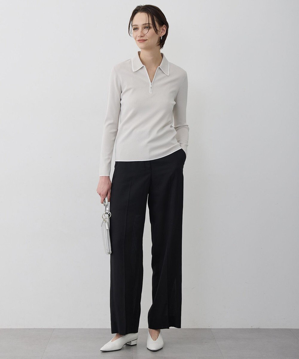 ICB シンセティックフルニードル ハーフジップニット 