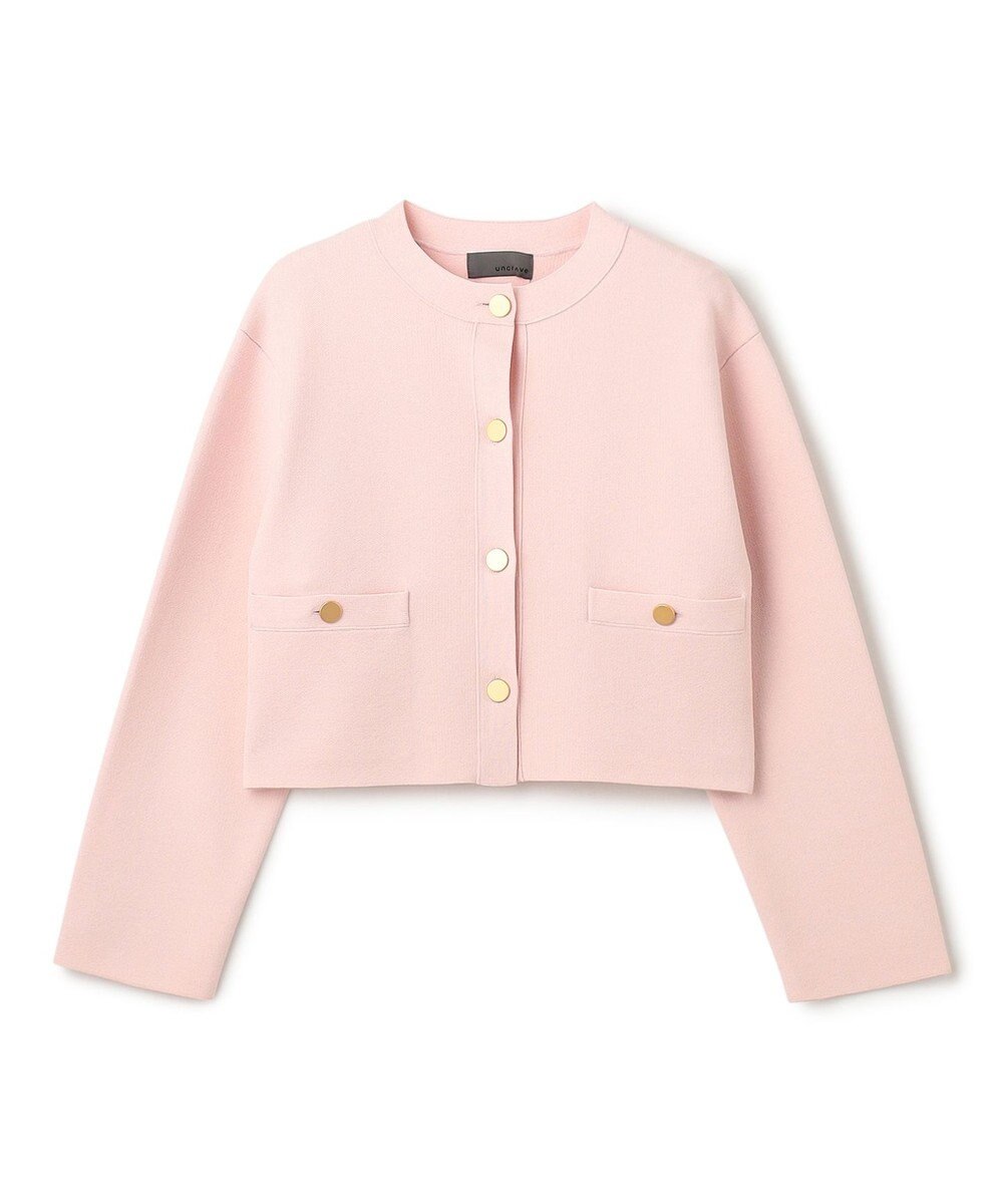 uncrave 【手洗い可】ヴィスコースナイロン ジャガード ニットジャケット（uncrave STANDARD） 