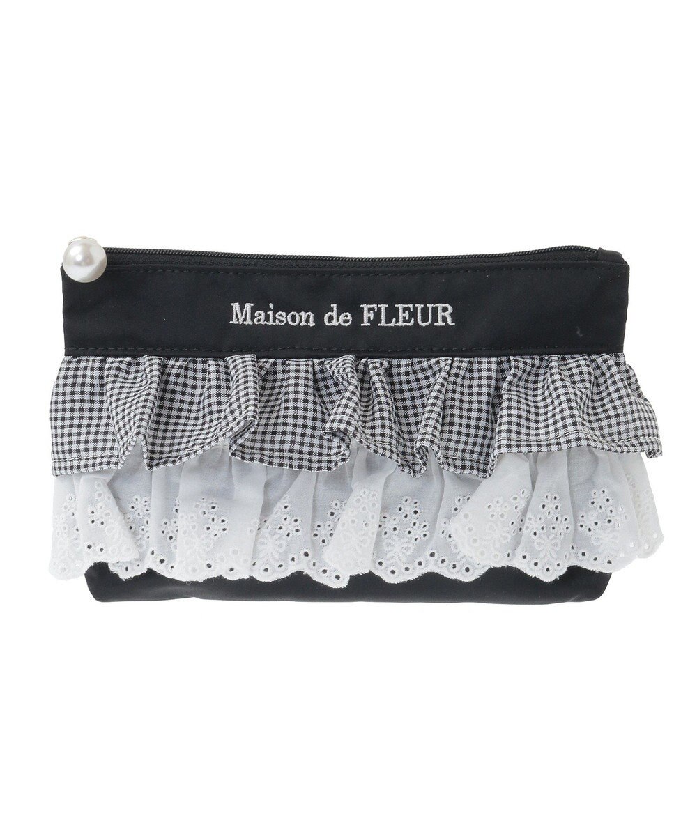 Maison de FLEUR フロントフリルポーチ 