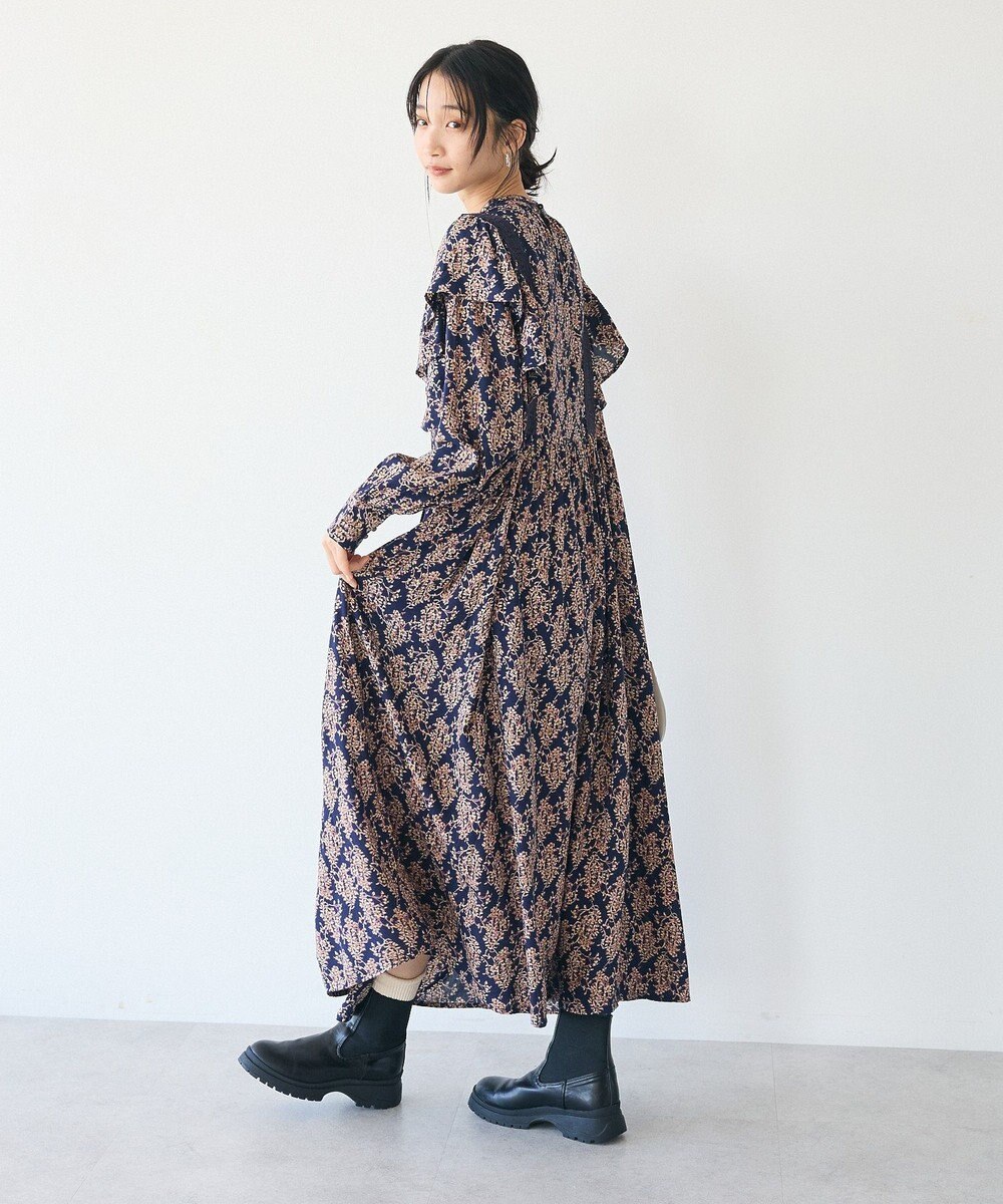 CRAFT STANDARD BOUTIQUE シャーリング袖フリルワンピース 