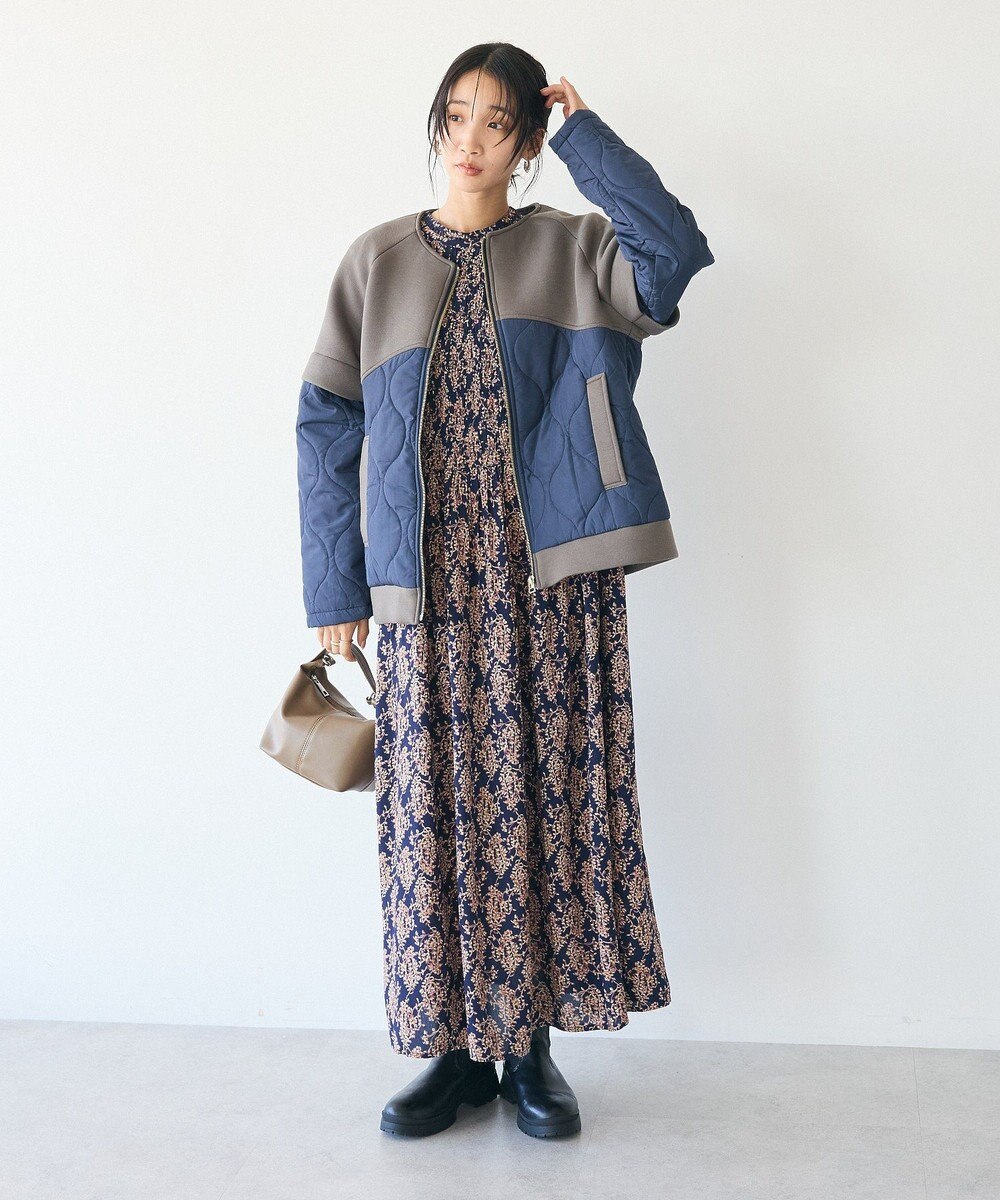 CRAFT STANDARD BOUTIQUE シャーリング袖フリルワンピース 