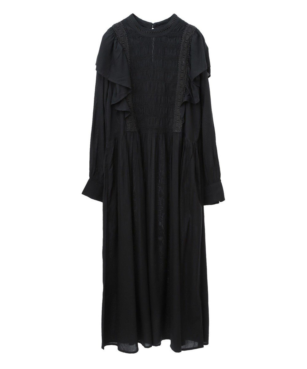 CRAFT STANDARD BOUTIQUE シャーリング袖フリルワンピース 