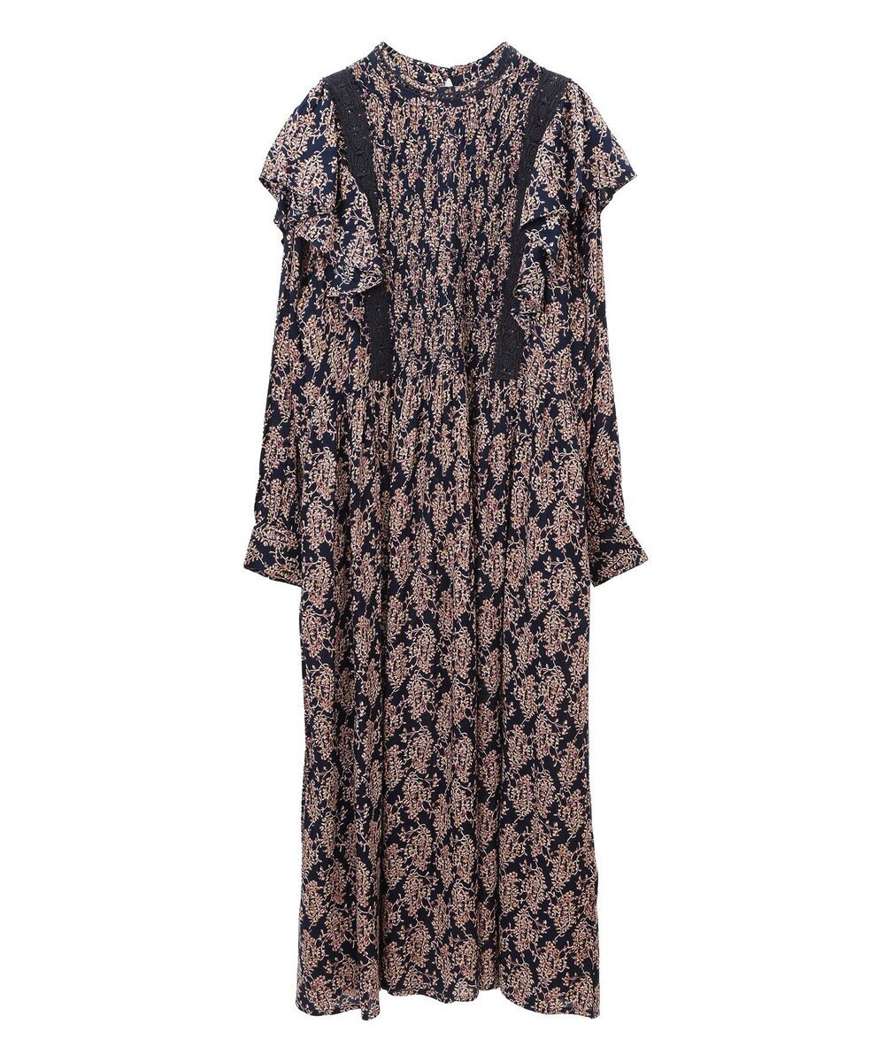 CRAFT STANDARD BOUTIQUE シャーリング袖フリルワンピース 