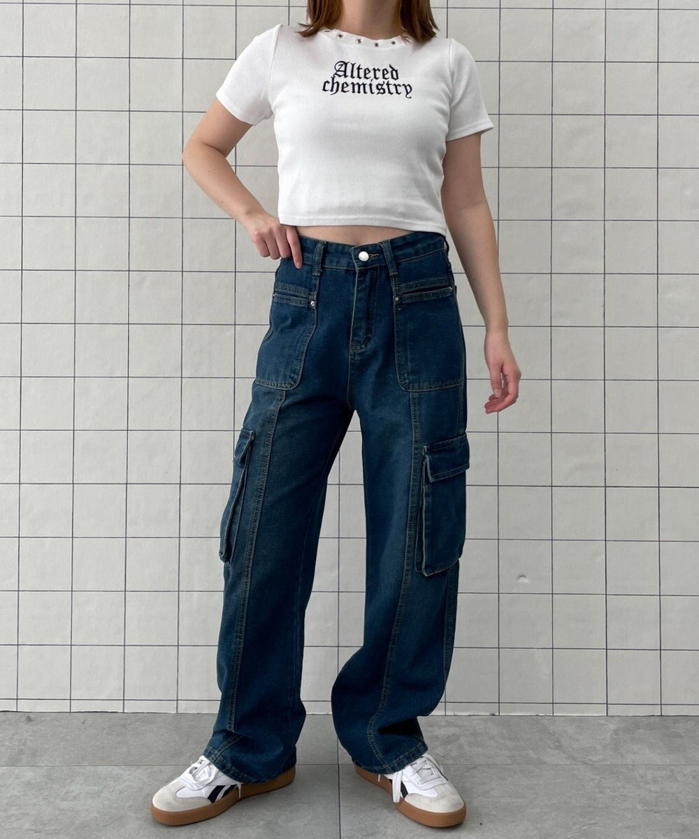 WEGO マルチポケットワイドカーゴパンツ 