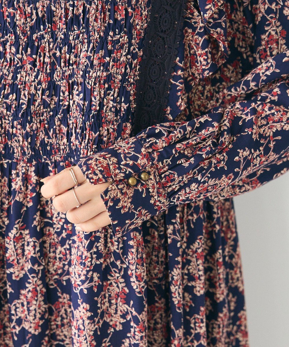 CRAFT STANDARD BOUTIQUE シャーリング袖フリルワンピース 