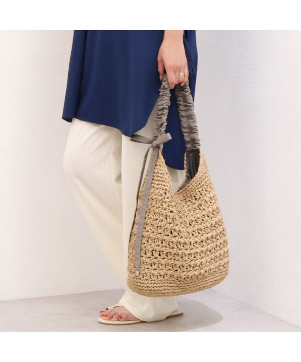 UNBILLION カシュカシュ cachecache / ドロストギャザーハンドル柄編2wayトート 