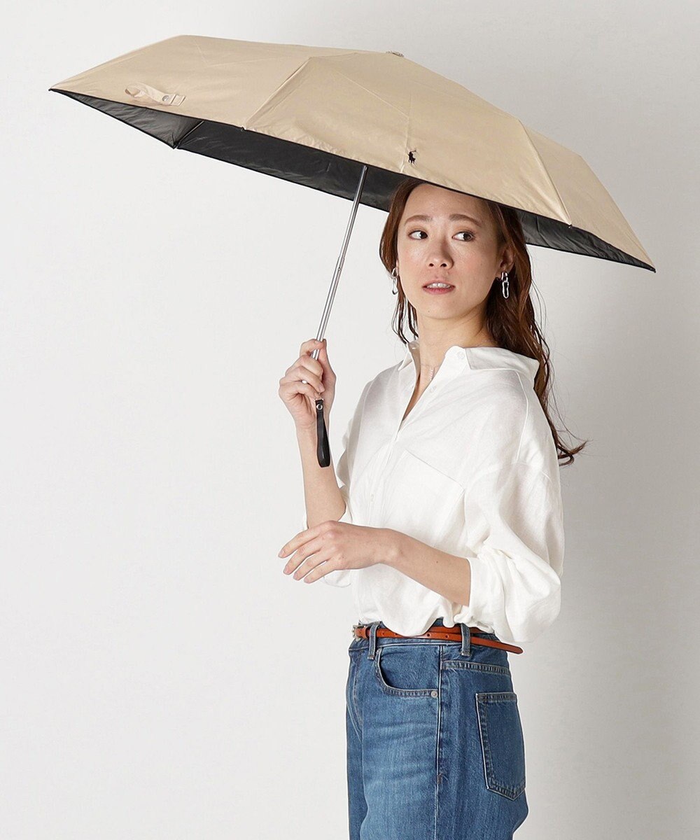 MOONBAT POLO RALPH LAUREN（ポロ ラルフローレン）晴雨兼用日傘 バイカラー 遮光率100% 遮熱 UV 