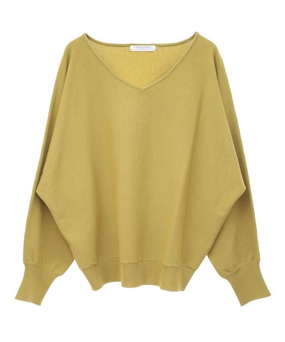 Green Parks 洗える　Ｖネックドルマンニットプルオーバー 