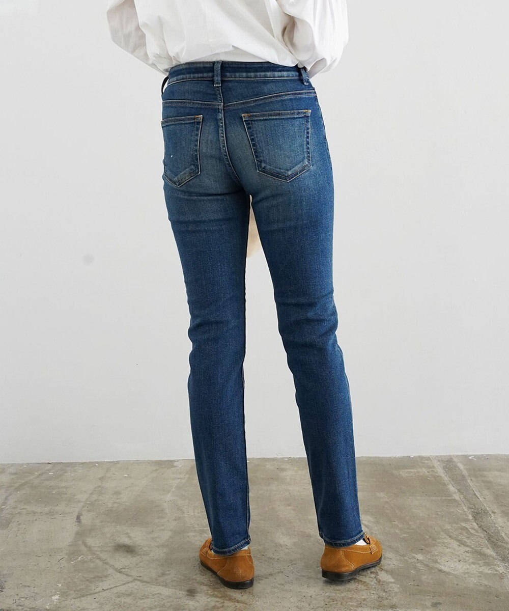 caqu slim straight ハイブリットストレッチストレートデニム 