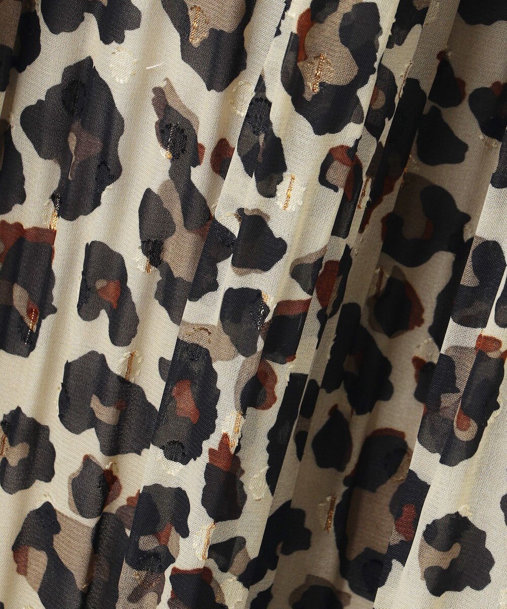 ANY 【ウエストゴム】レオパードプリーツスカート 