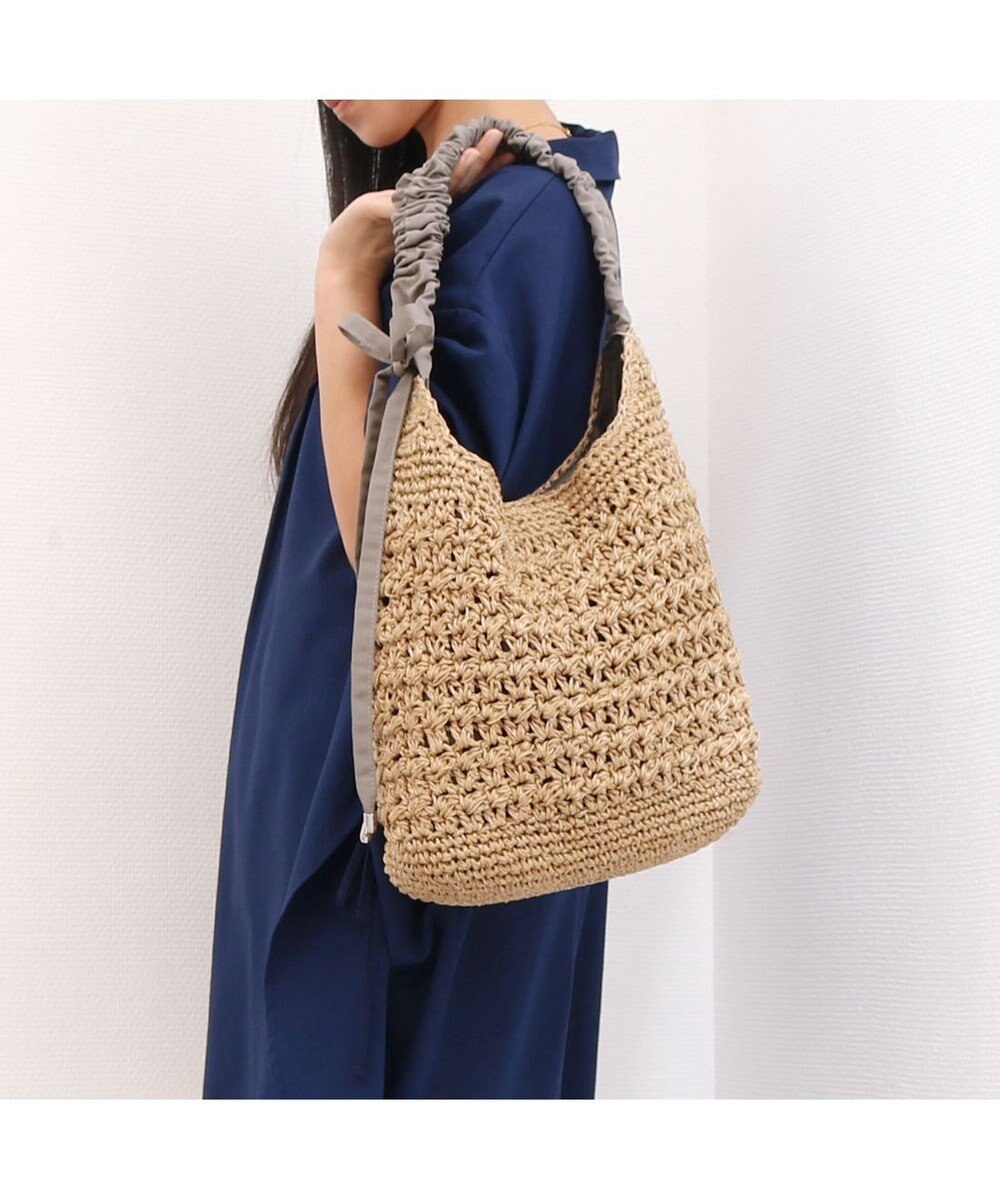 UNBILLION カシュカシュ cachecache / ドロストギャザーハンドル柄編2wayトート 