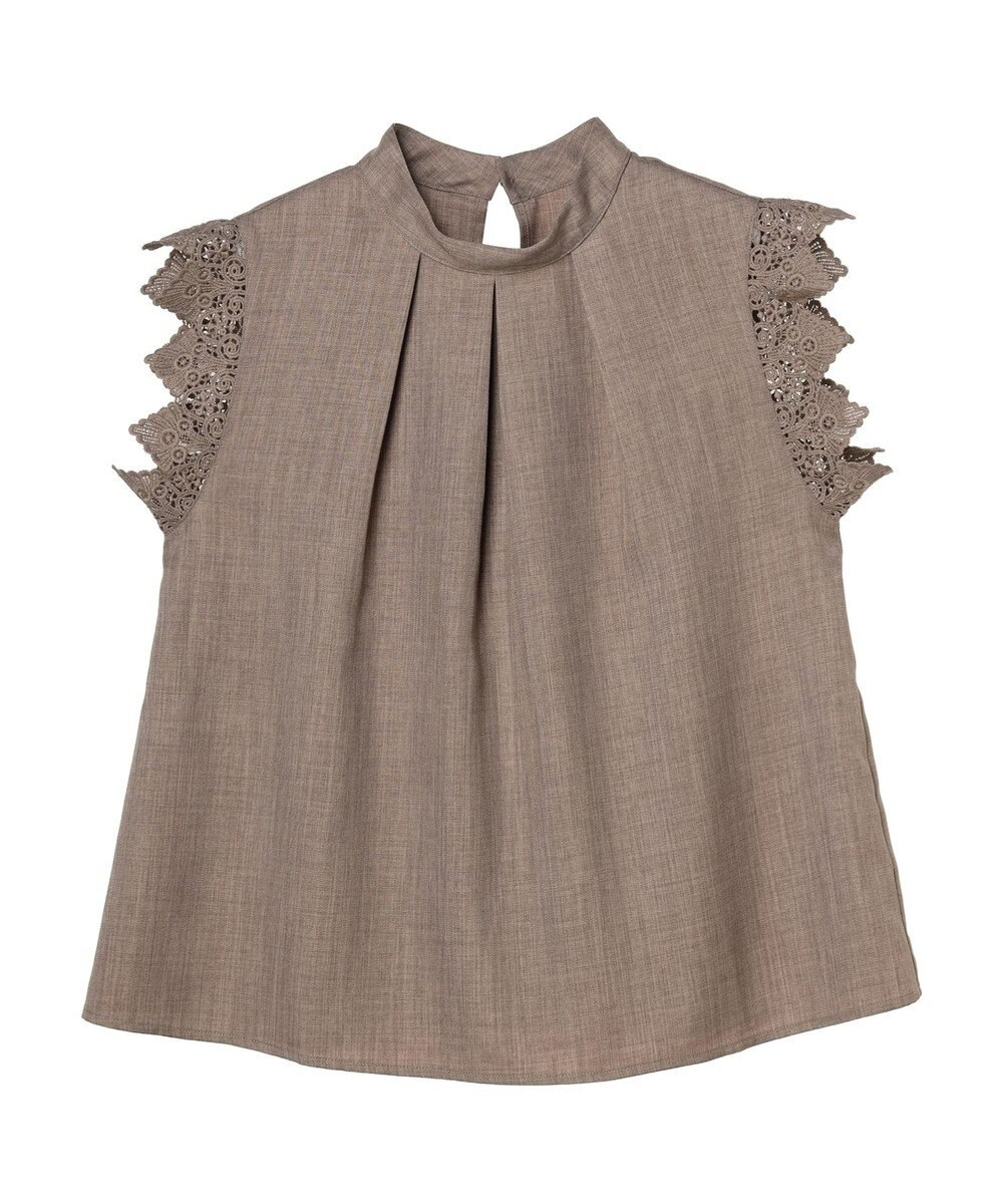 Green Parks ・ＥＬＥＮＣＡＲＥ　ＤＵＥ　リネンライクレースブラウス 