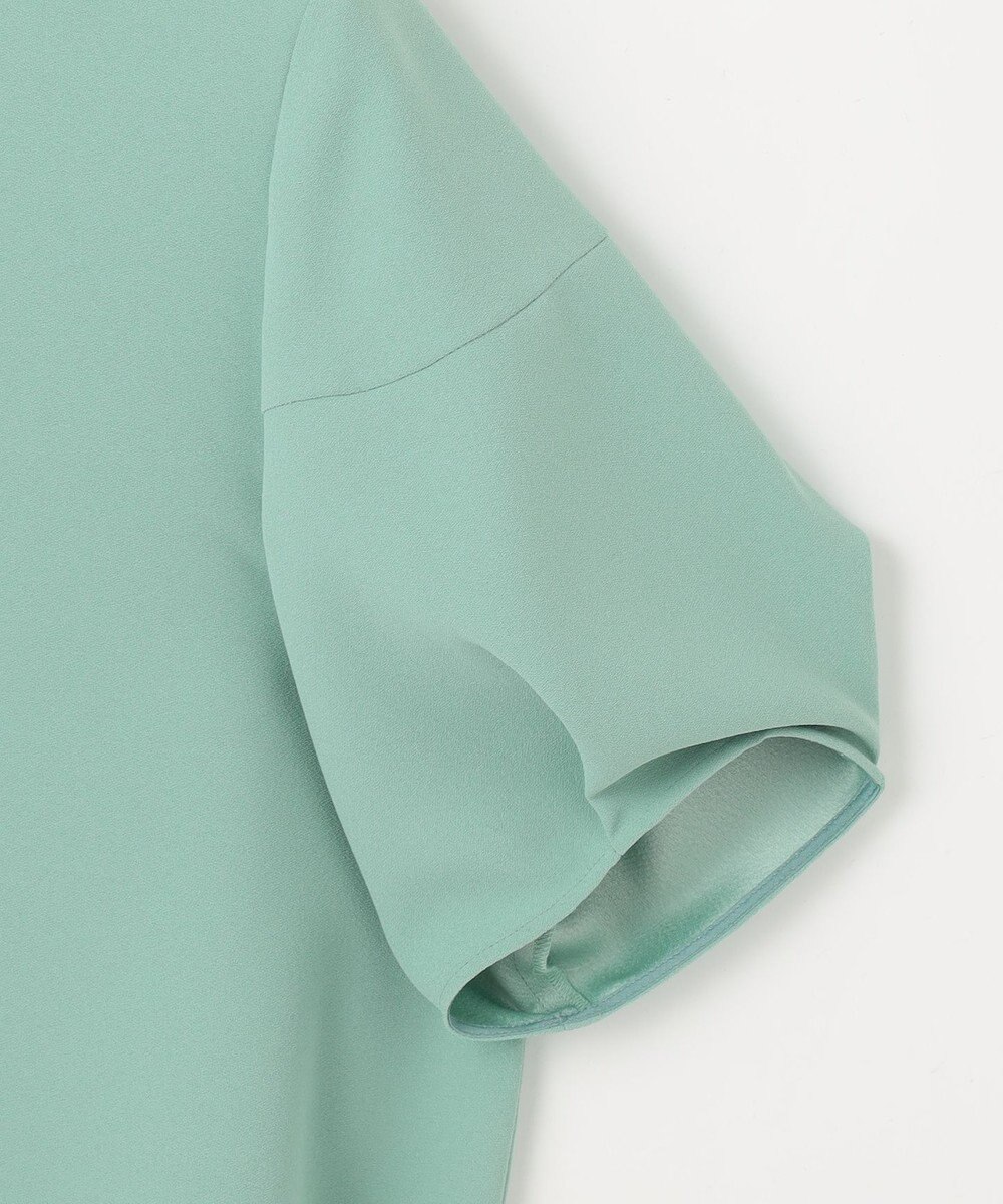 自由区 S 【SHIHOさんコラボ・洗える】バックサテンジョーゼット ブラウス 