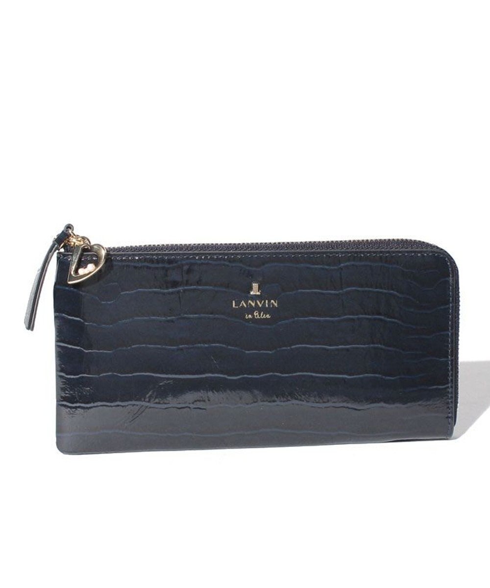 LANVIN en Bleu マゼンダ Lファスナー長財布 