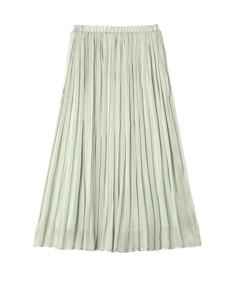 YECCA VECCA シャイニーサテンプリーツスカート 