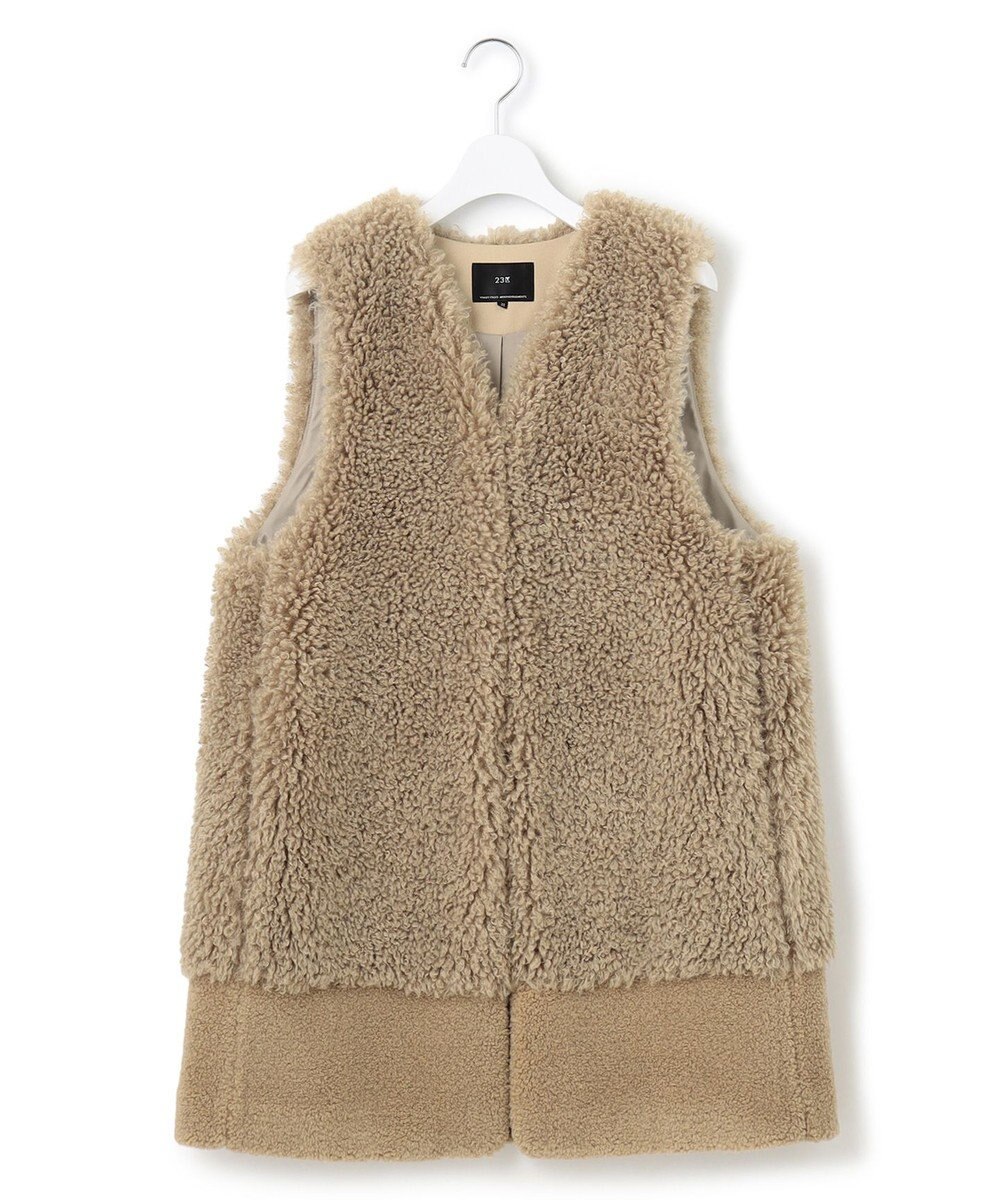 23区 ECOPEL カーリーファーコンビ ジレ 