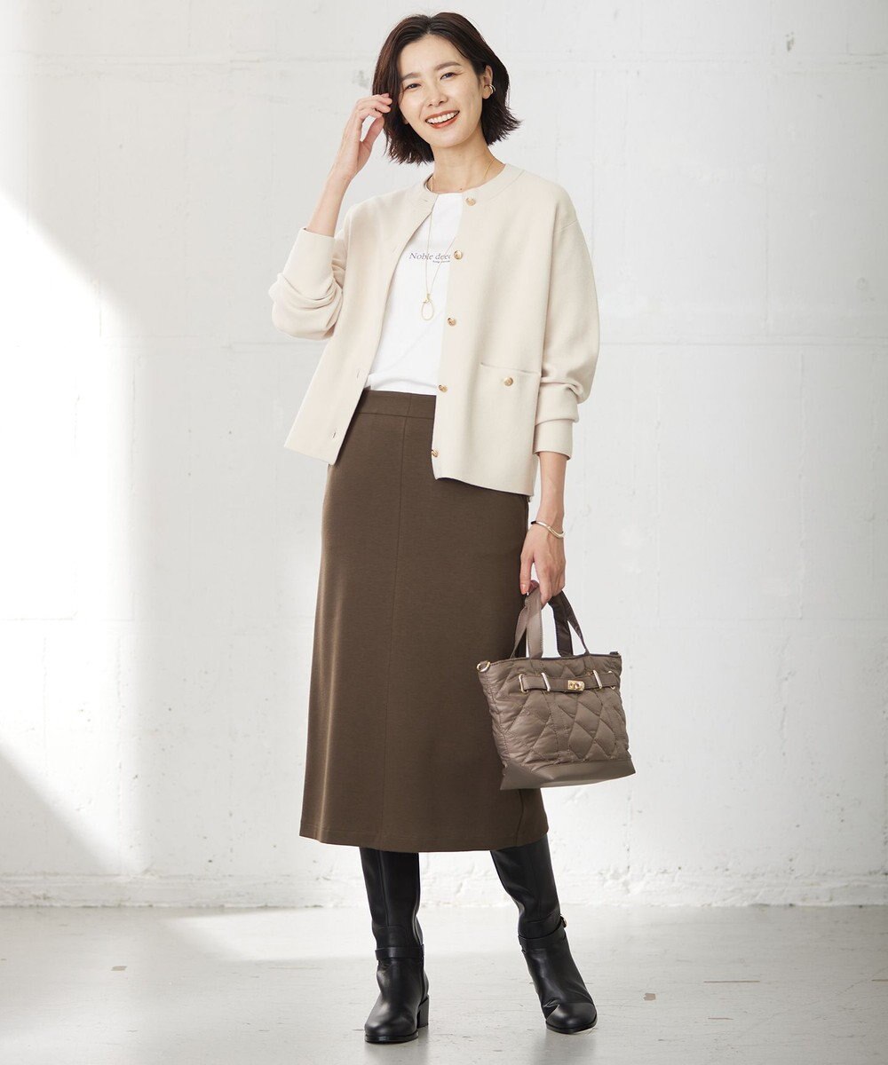 J.PRESS LADIES 【洗える】デュアルウォームポンチ スカート 