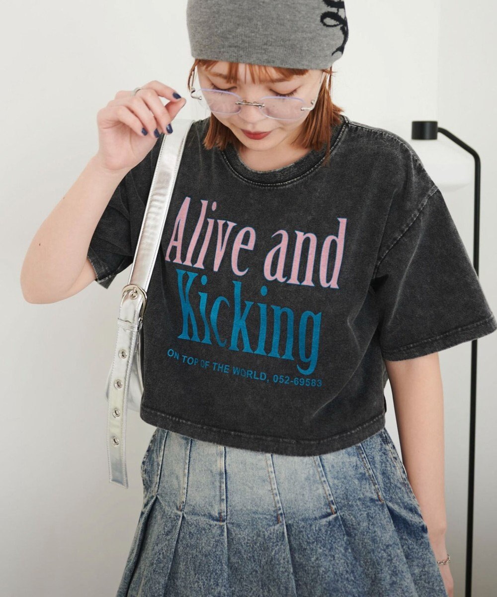 WEGO ヴィンテージウォッシュグラフィックショートT 