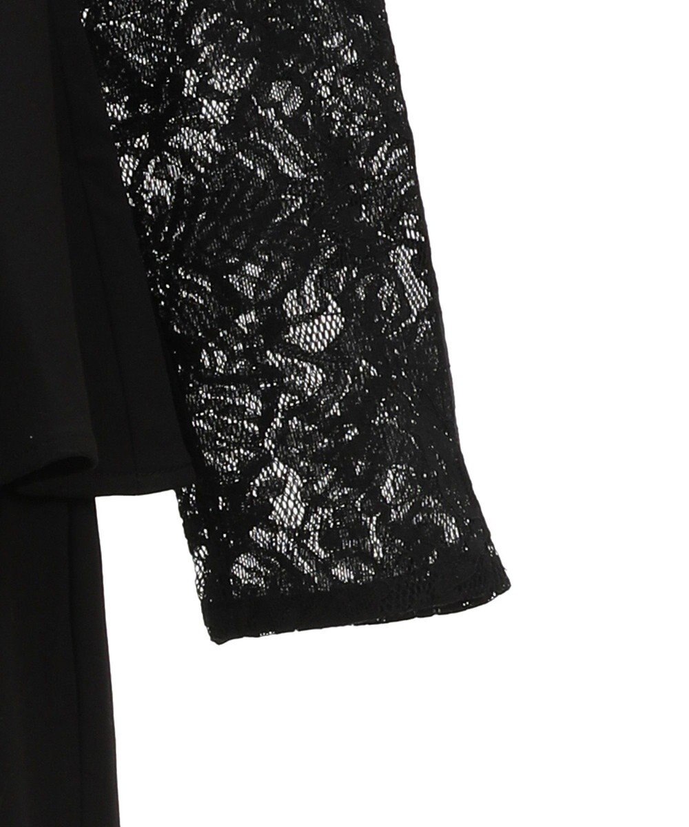 Green Parks コサージュ付レースペプラムロンパース 