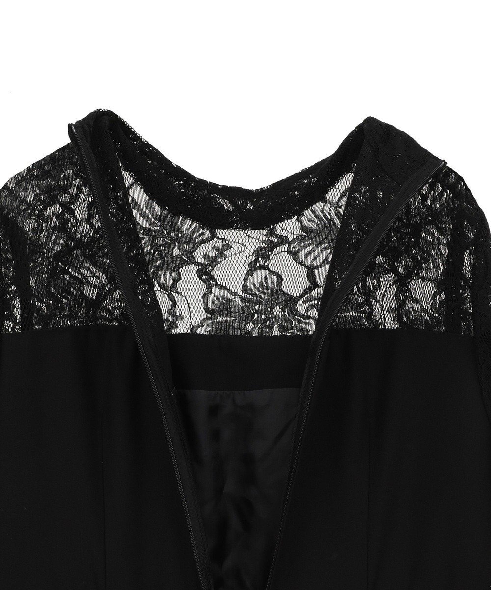 Green Parks コサージュ付レースペプラムロンパース 