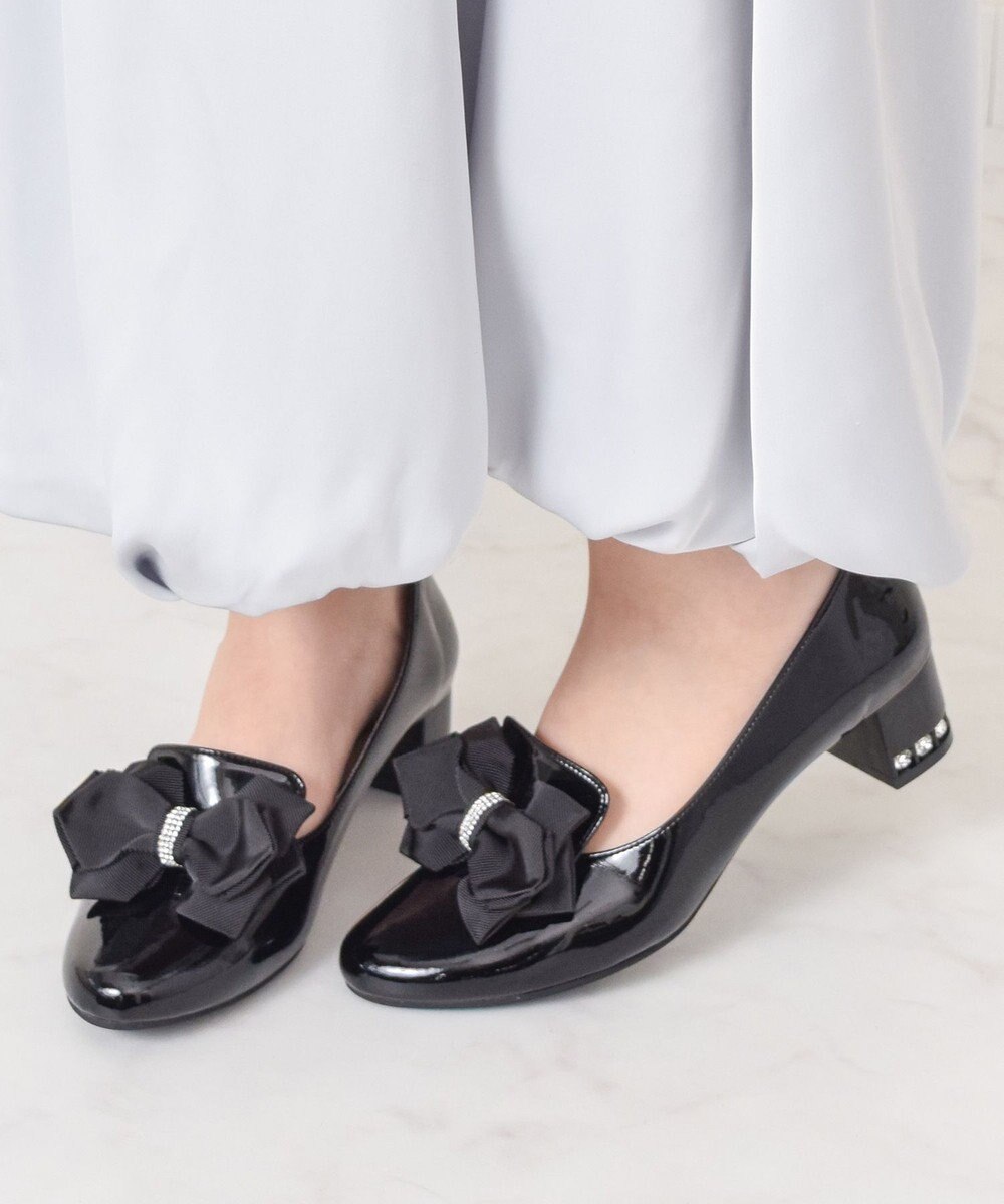 Bridget Birkin 【Bridget Birkin】ヒールアップキラキラリボンローファー 