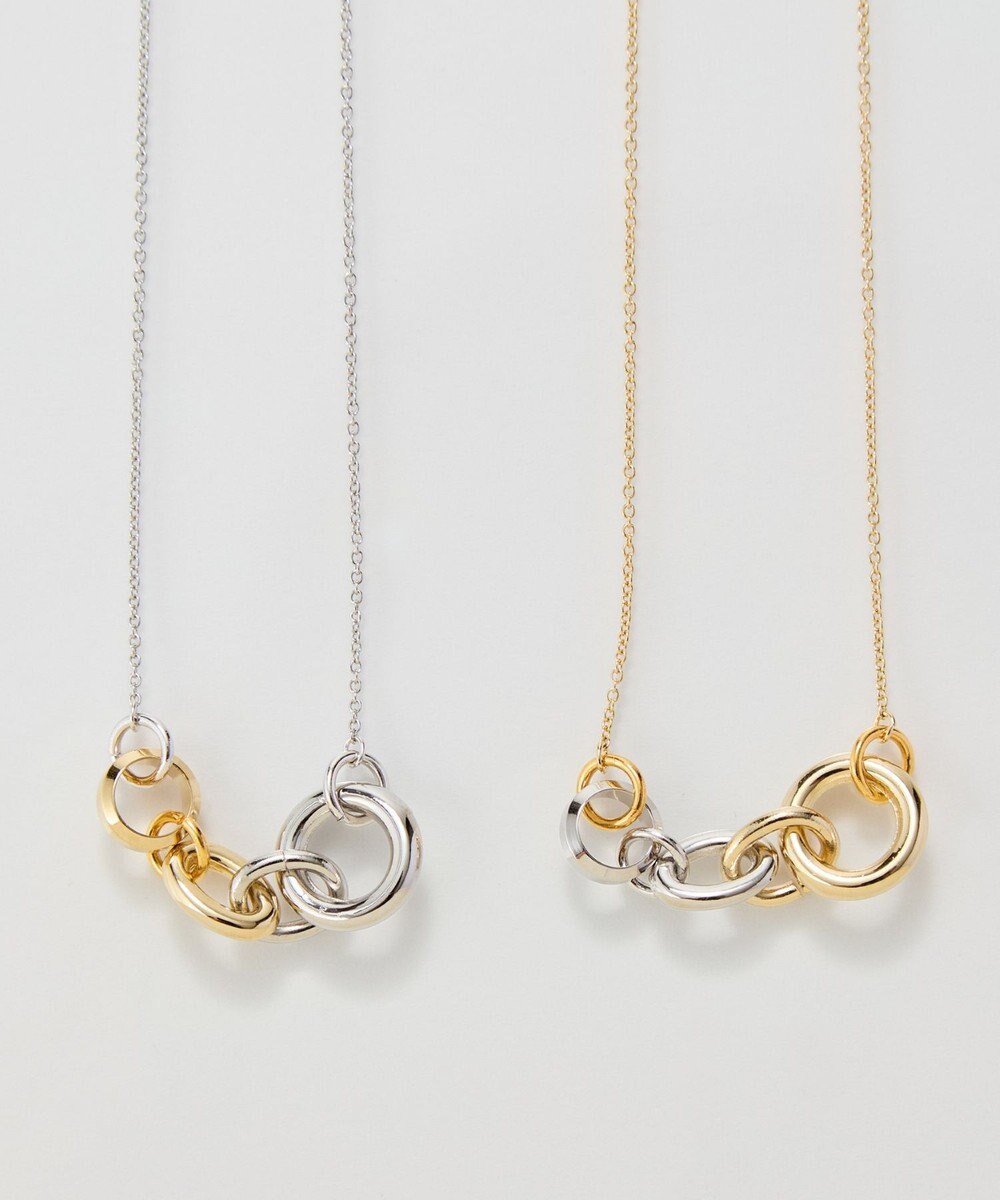 Phoebe 【金属アレルギー対応】ミックスループメタルネックレス　シルバー　ニッケルフリー 
