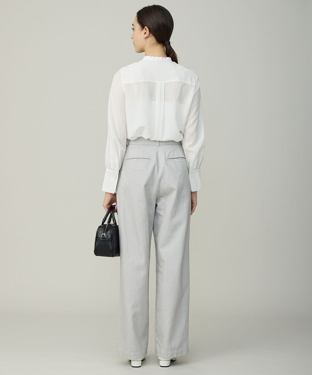 ICB L セルロースシルクビエラ ボウタイ付きブラウス 