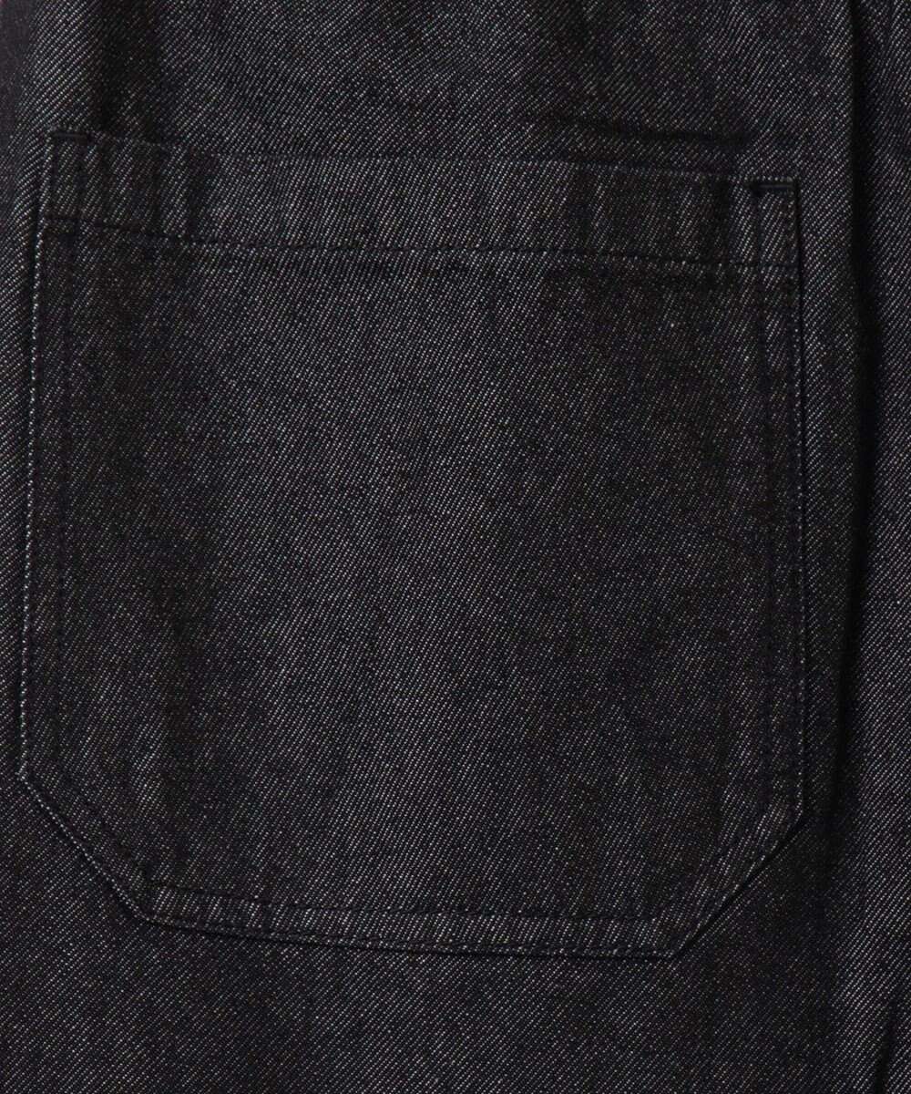 WEGO 【ユニセックス着用ITEM/ウエストゴム/SMLサイズ展開】デニムイージーストレートパンツ 