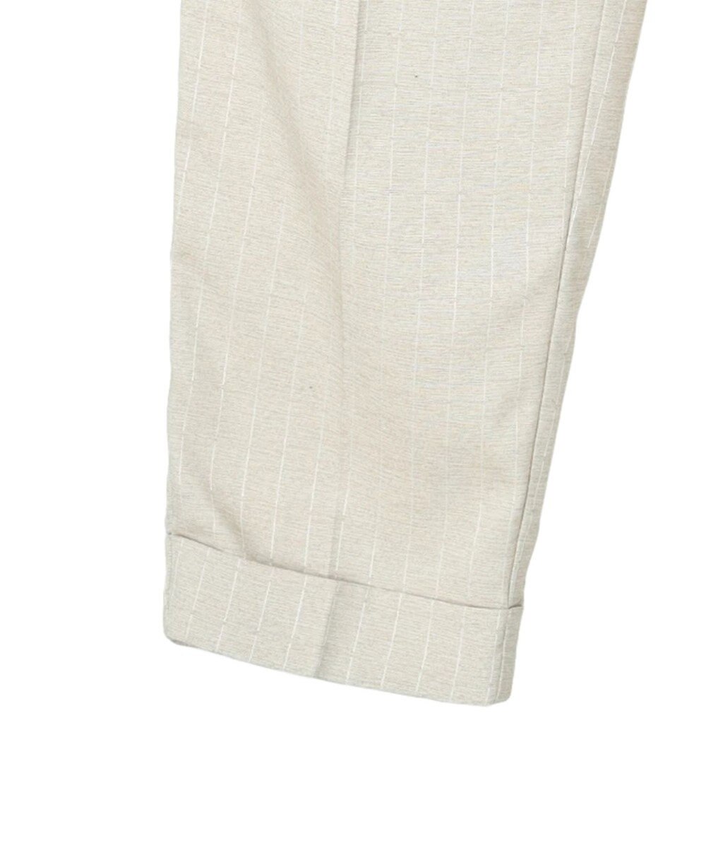 earth music&ecology リネンライクテーパードパンツ（ストライプ） 