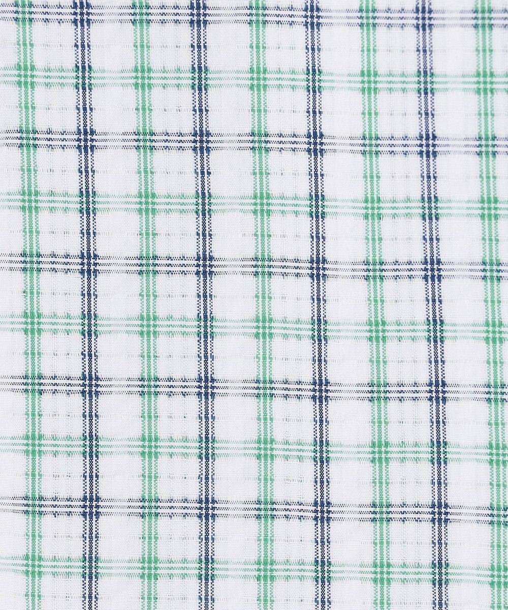 J.PRESS MEN 【KING SIZE 】【吸水速乾 / 接触冷感 / 高通気性】Aero Weave クールマックスサッカー チェック シャツ / B.D. 