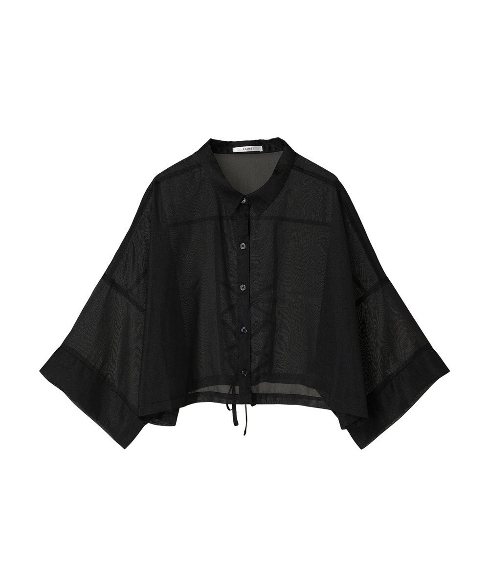 Green Parks ＥＧＯＩＳＴ　５分袖短丈シアーシャツ 