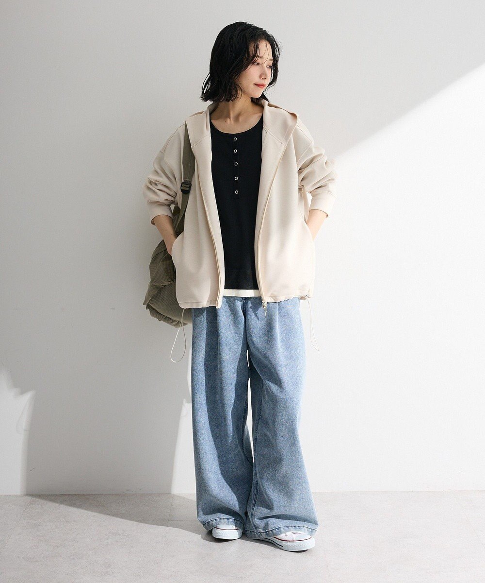 Green Parks ダブルＺＩＰ裾ドロストパーカー 